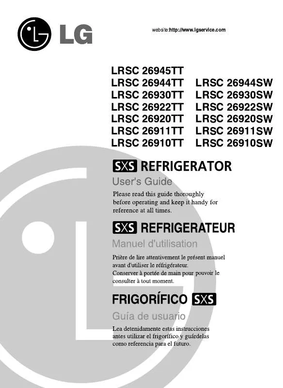 Mode d'emploi LG LRSC26910