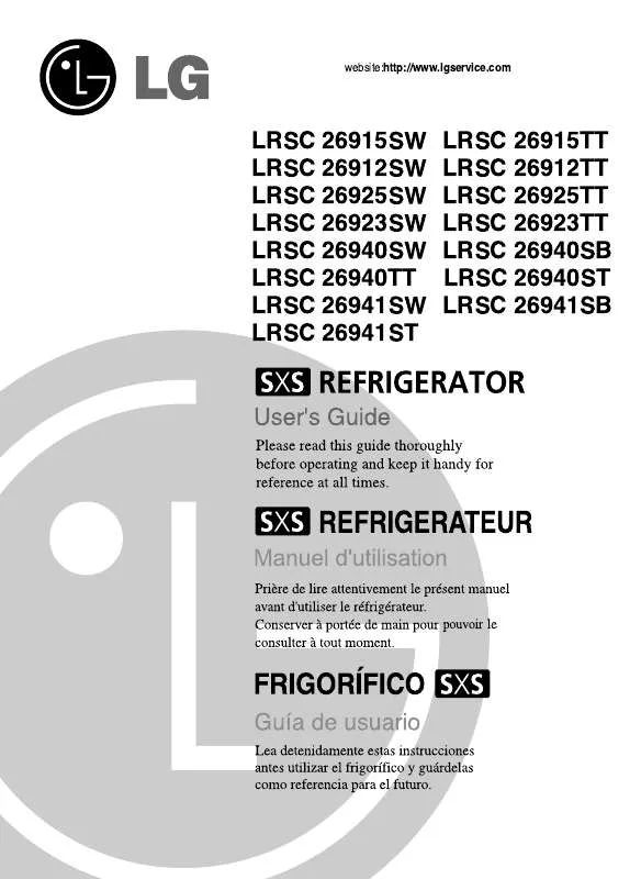 Mode d'emploi LG LRSC26912