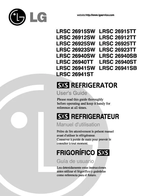 Mode d'emploi LG LRSC26940TT