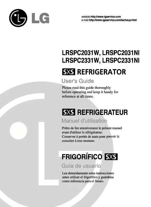 Mode d'emploi LG LRSPC2031NI