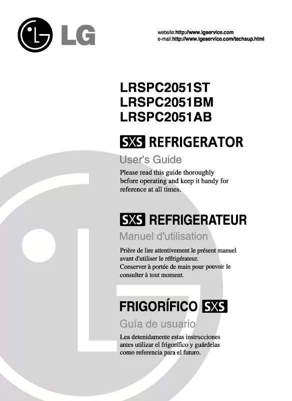 Mode d'emploi LG LRSPC2051ST