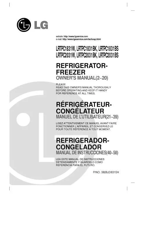 Mode d'emploi LG LRTPC2031BS