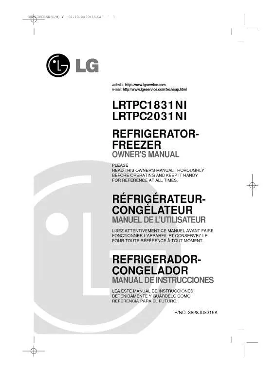 Mode d'emploi LG LRTPC2031NI