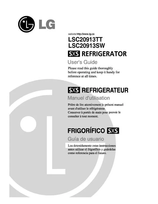 Mode d'emploi LG LSC20913SW