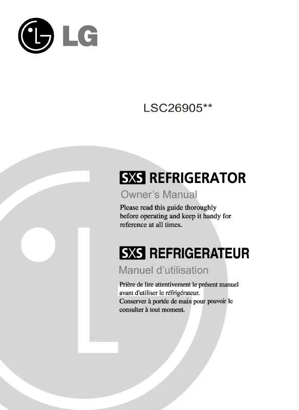 Mode d'emploi LG LSC26905ST