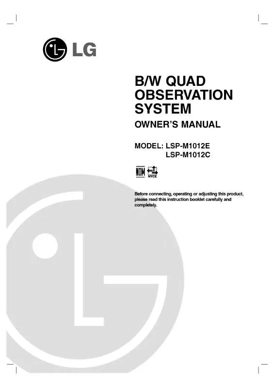 Mode d'emploi LG LSP-M1012C