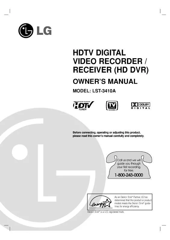 Mode d'emploi LG LST-3410A