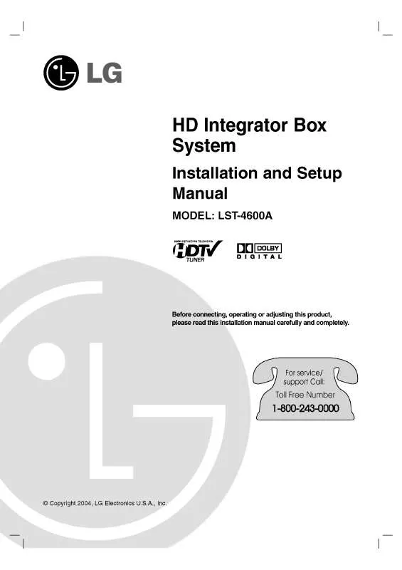 Mode d'emploi LG LST-4600A