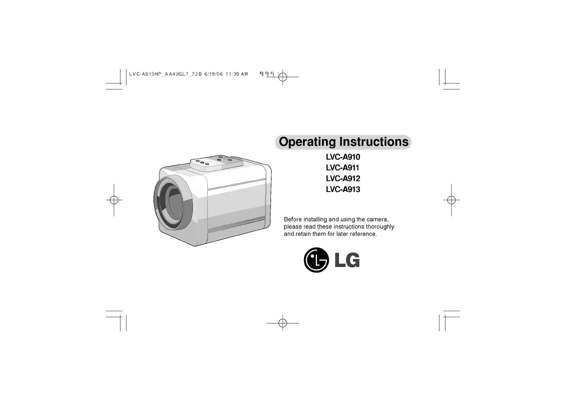 Mode d'emploi LG LVC-A910HP