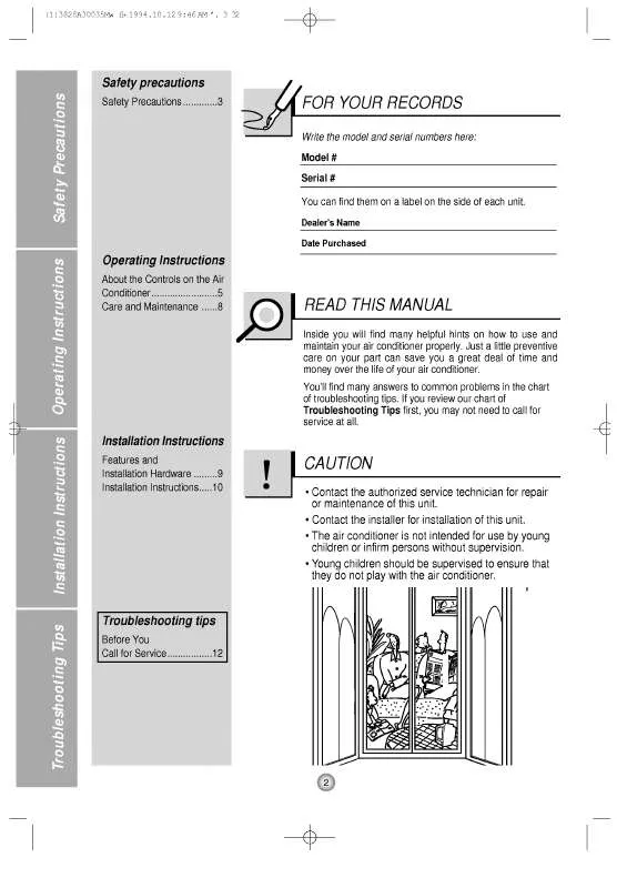 Mode d'emploi LG LWN2461BCG