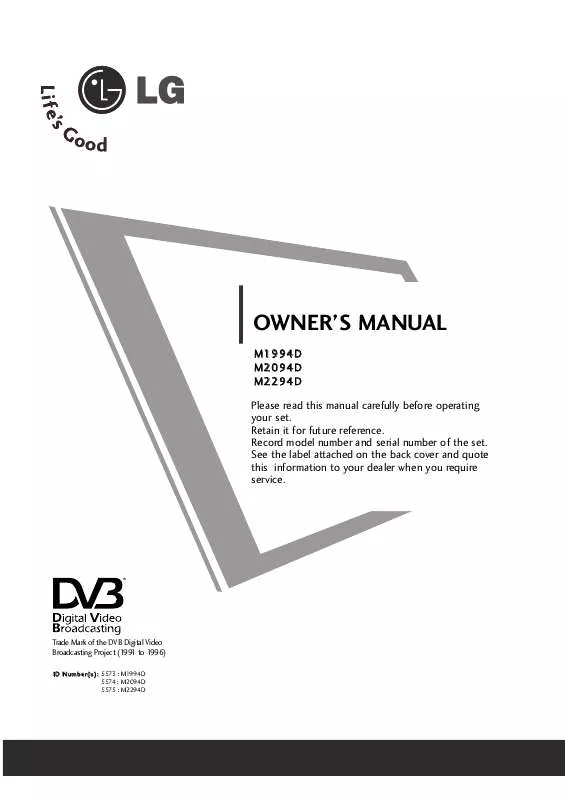 Mode d'emploi LG M1994D-PZ