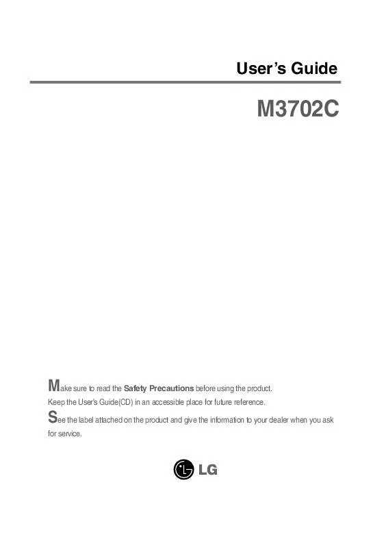 Mode d'emploi LG M3702C-BHG