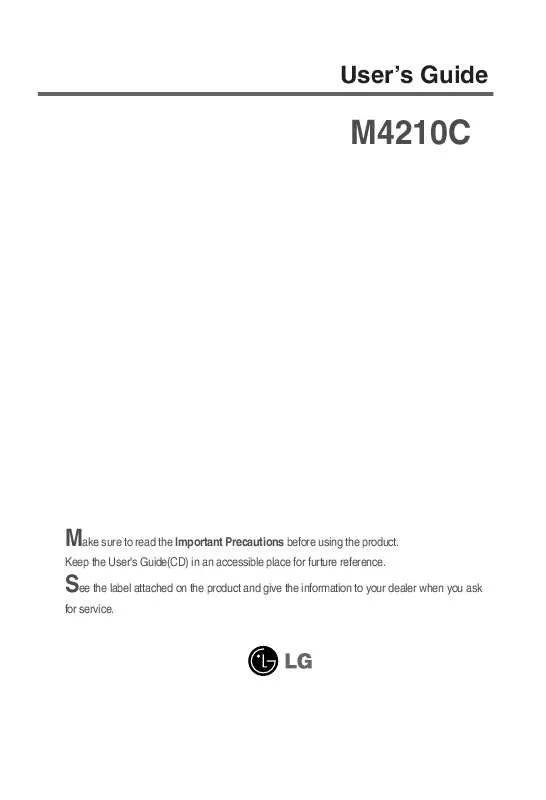 Mode d'emploi LG M4210C-SA