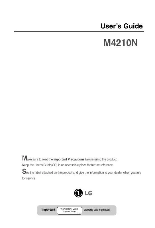Mode d'emploi LG M4210N-B10