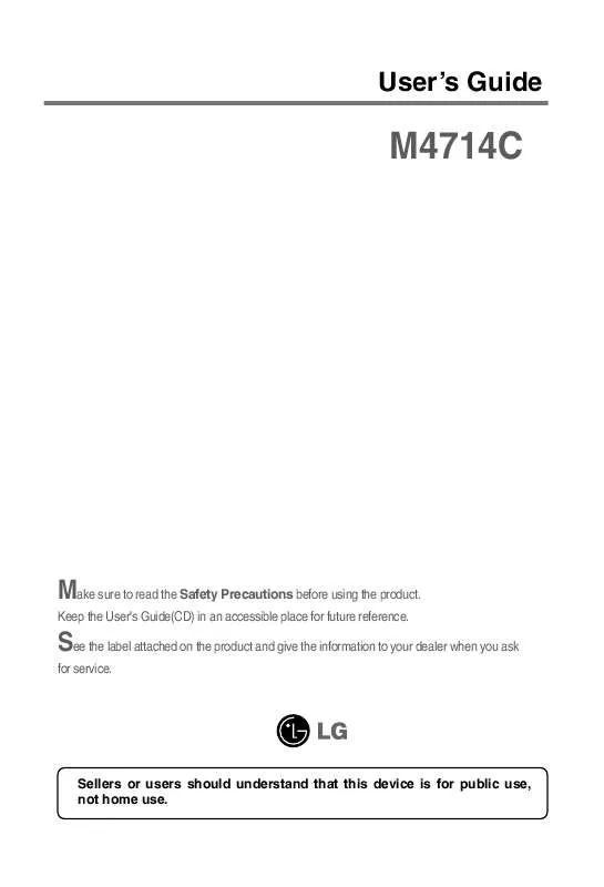 Mode d'emploi LG M4714C