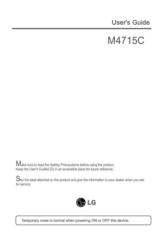 Mode d'emploi LG M4715CCBA