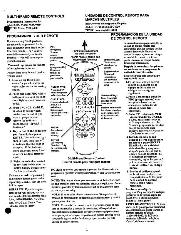 Mode d'emploi LG MBC4030