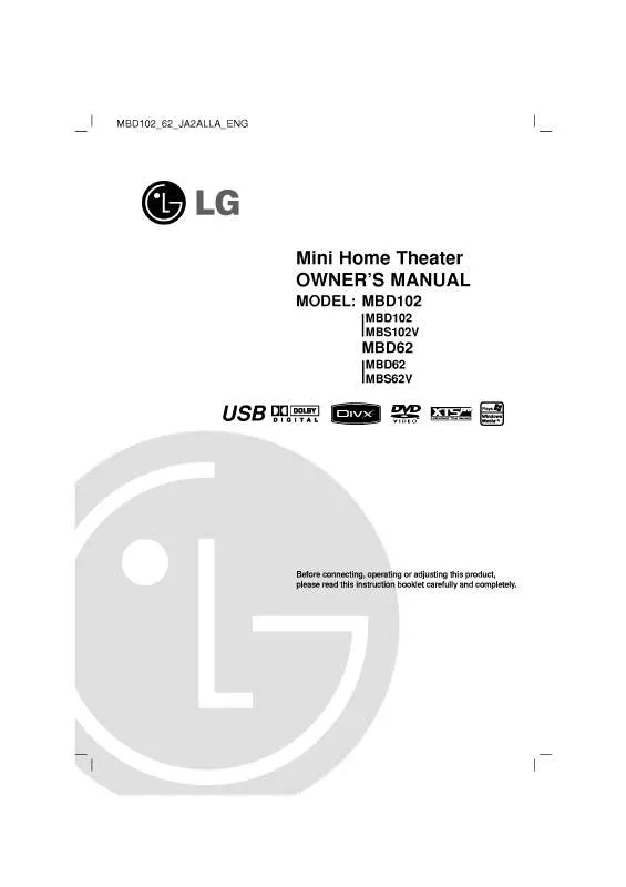 Mode d'emploi LG MBD102