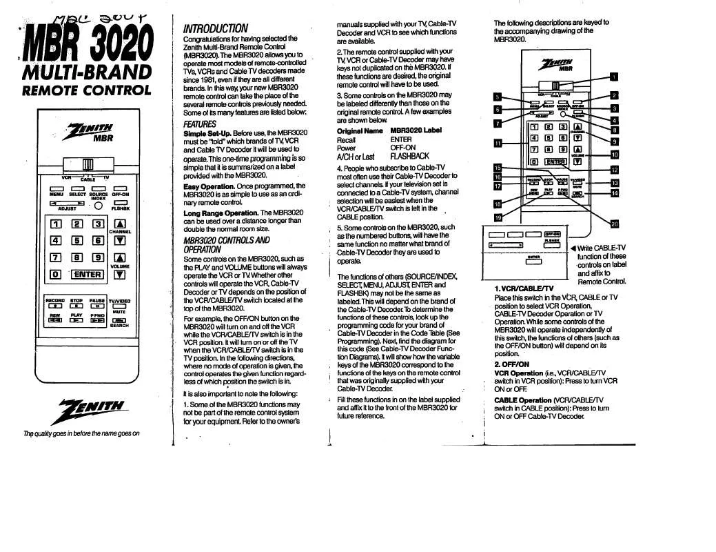 Mode d'emploi LG MBR3000