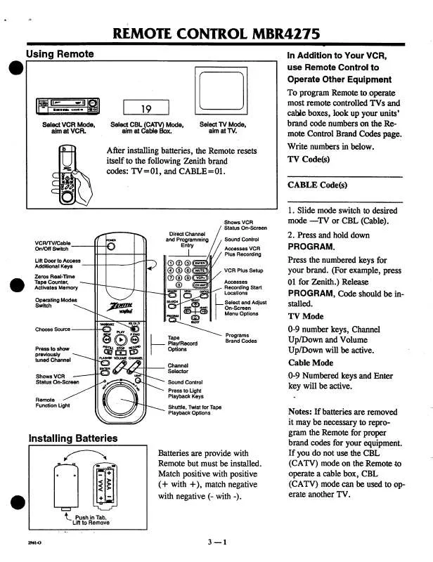 Mode d'emploi LG MBR4275