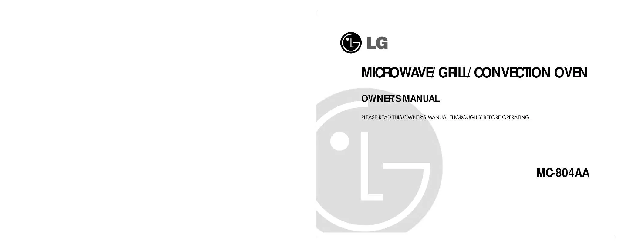 Mode d'emploi LG MC-806AA