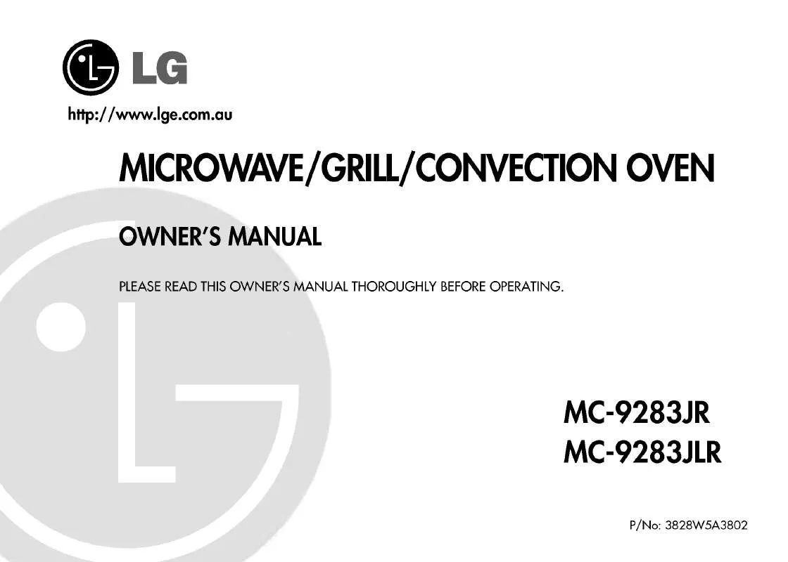 Mode d'emploi LG MC-9283JR