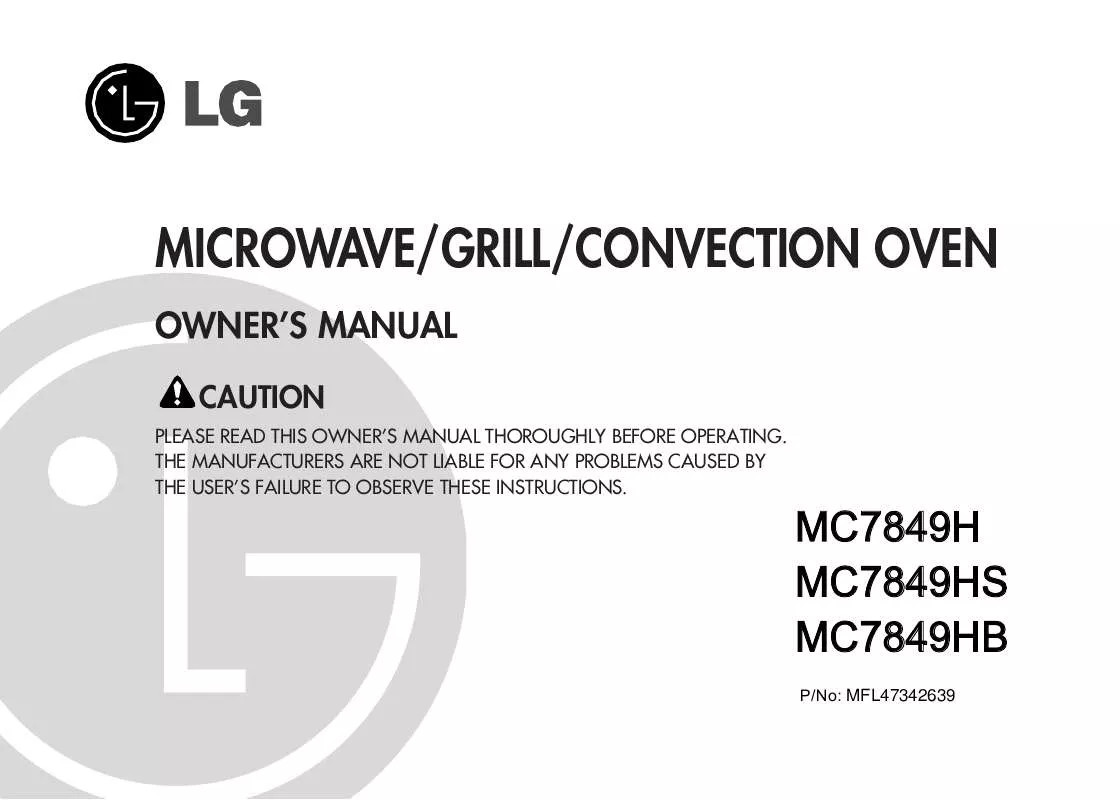 Mode d'emploi LG MC7849HB