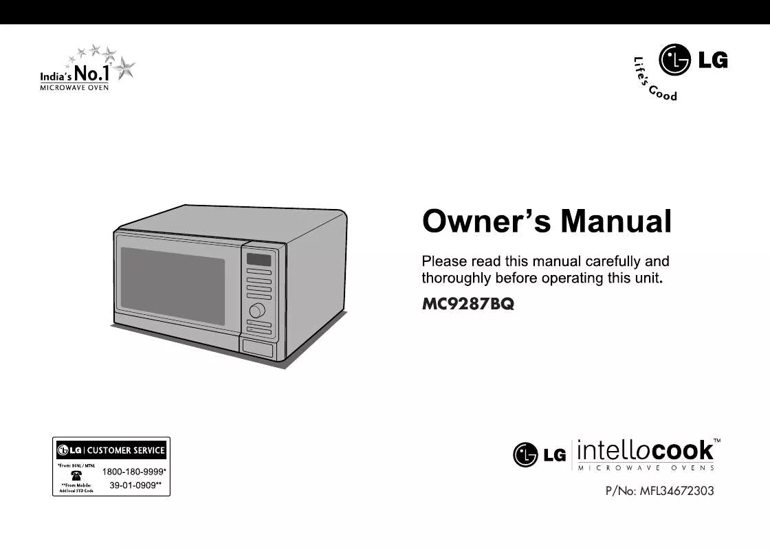 Mode d'emploi LG MC-9287BQ