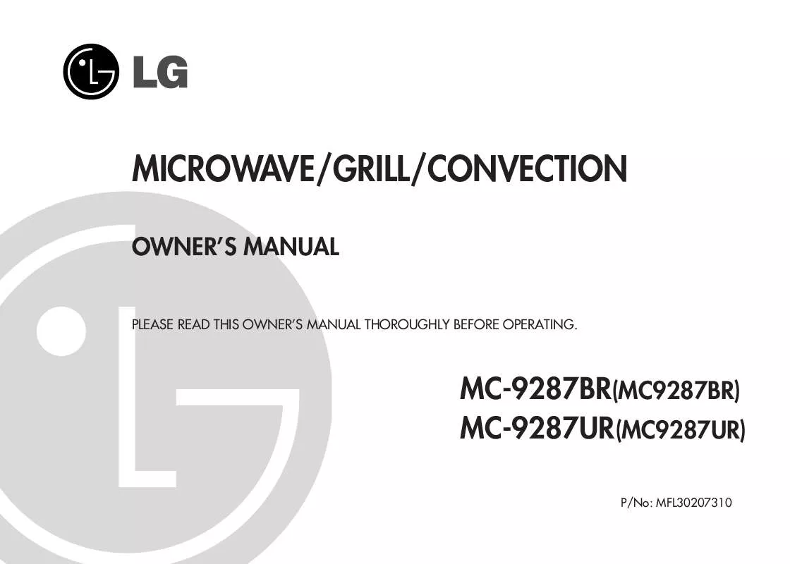 Mode d'emploi LG MC-9287UR