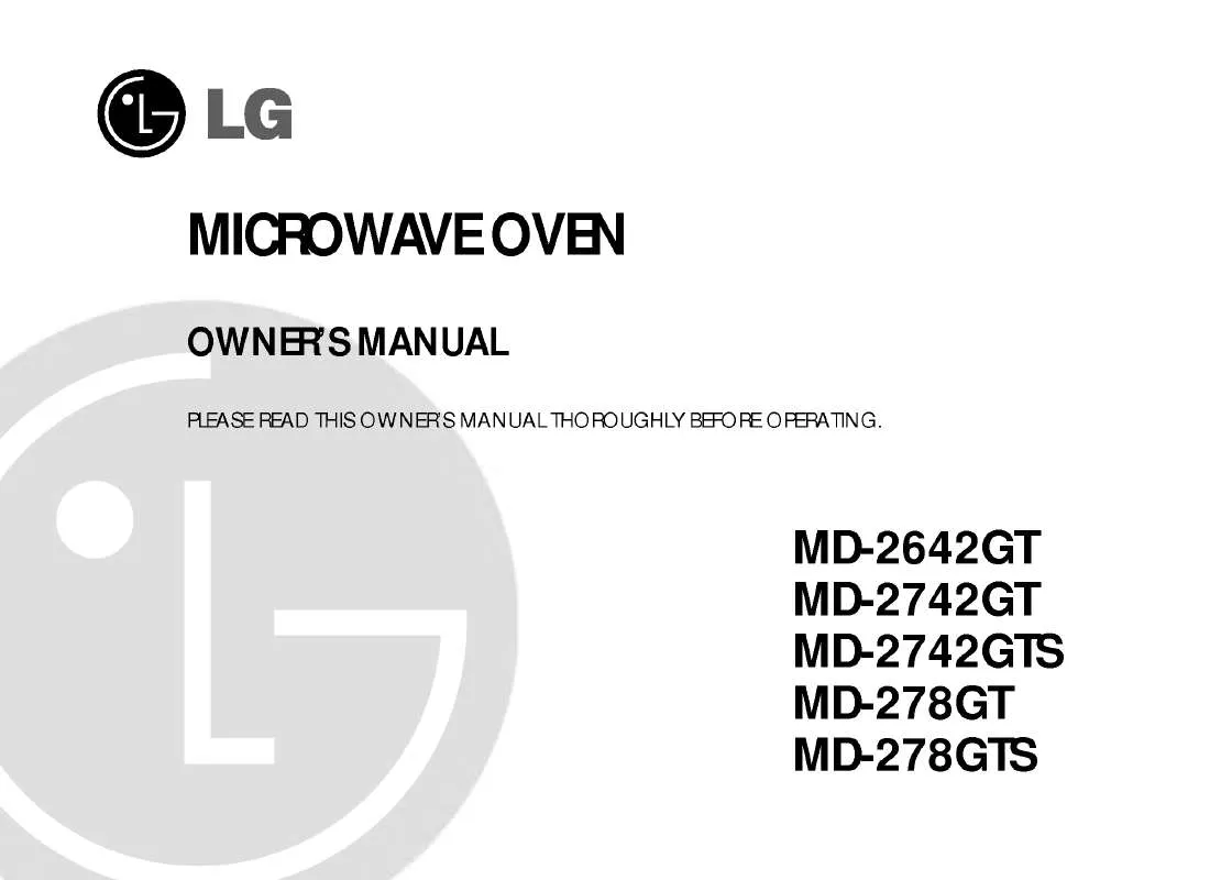 Mode d'emploi LG MD-2742GTS