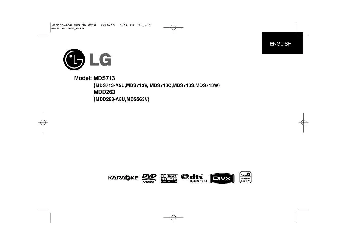 Mode d'emploi LG MDS713