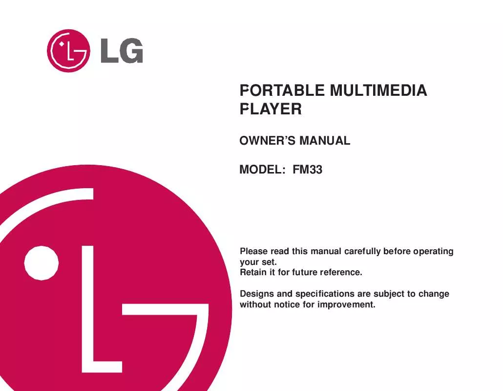 Mode d'emploi LG MF-FM33S2K