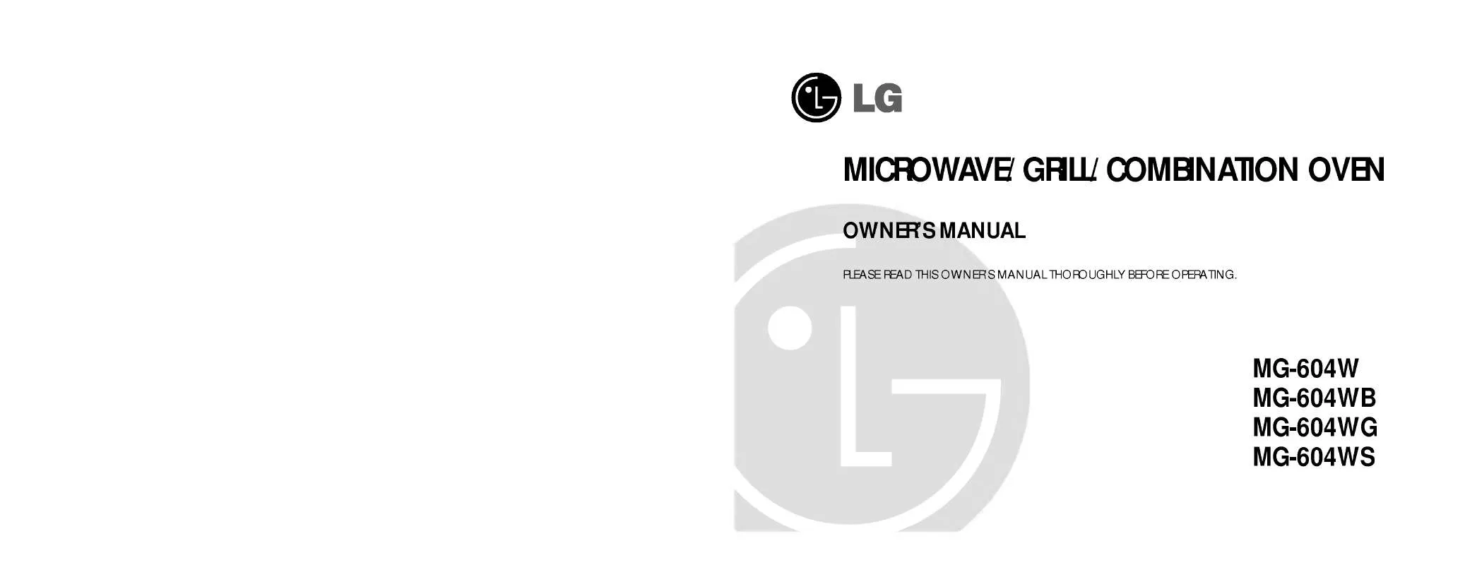 Mode d'emploi LG MG-604WB