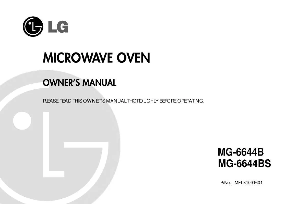 Mode d'emploi LG MG-6644B