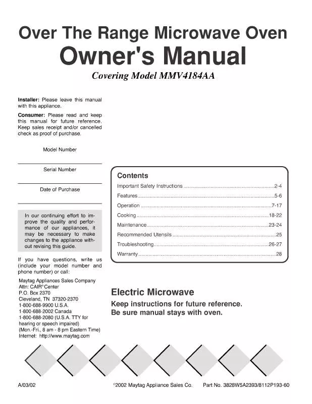 Mode d'emploi LG MMV4184AAB