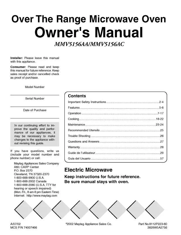 Mode d'emploi LG MMV5156ACB