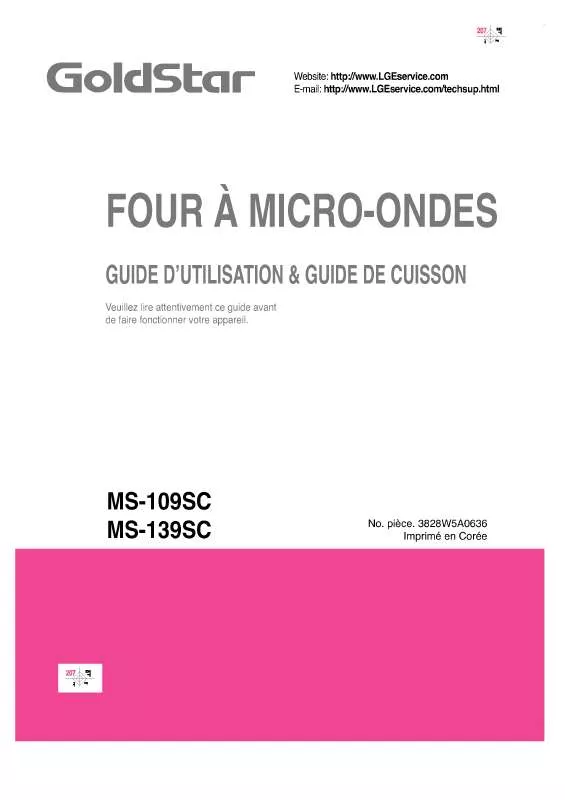 Mode d'emploi LG MS-109SC