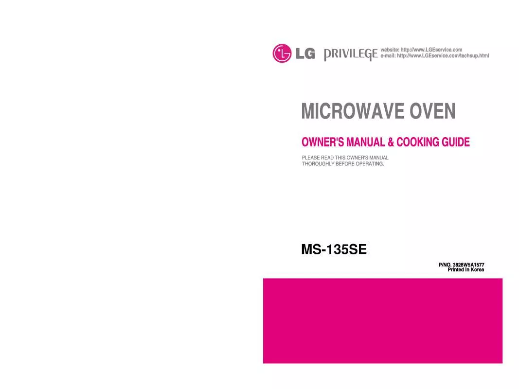 Mode d'emploi LG MS-135SE