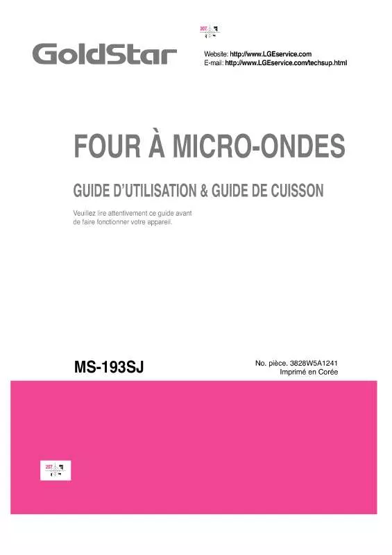 Mode d'emploi LG MS-193SJ