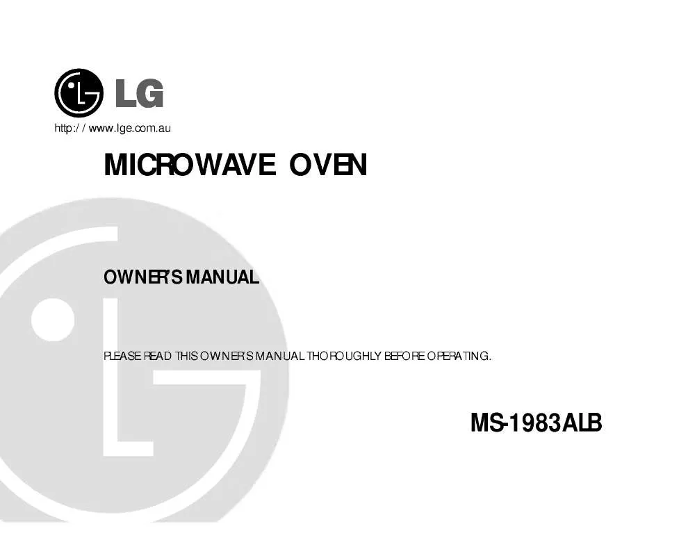 Mode d'emploi LG MS-1983ALB