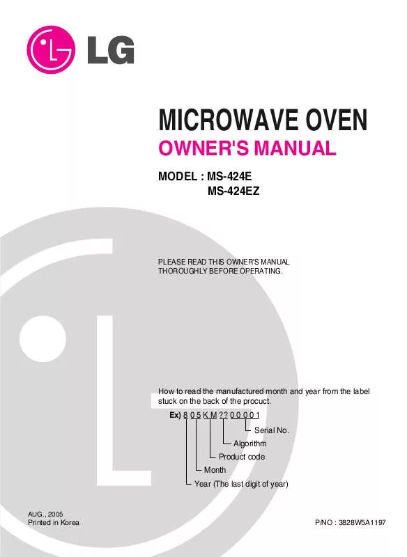 Mode d'emploi LG MS-424E