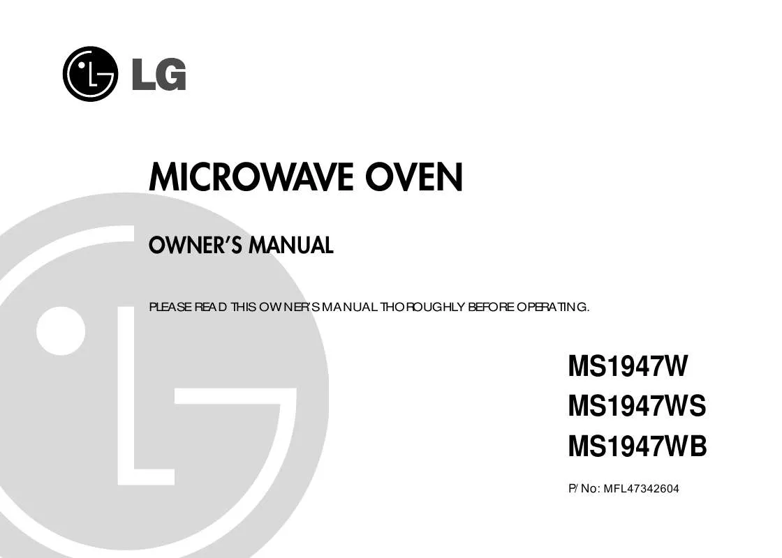 Mode d'emploi LG MS-1947WS
