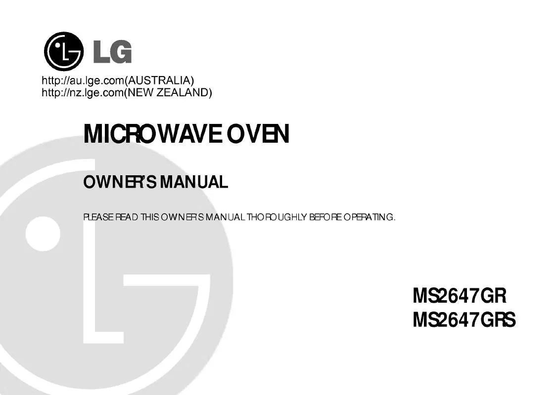Mode d'emploi LG MS-2647GRS