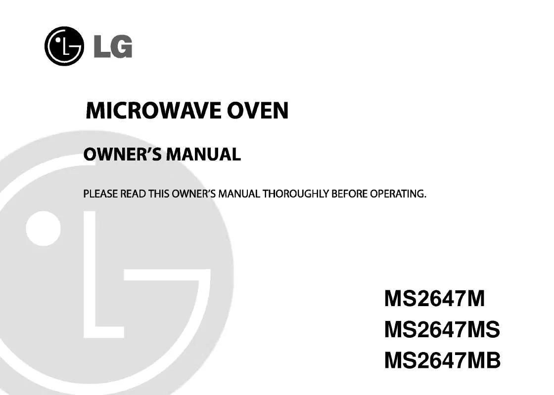 Mode d'emploi LG MS-2647MB