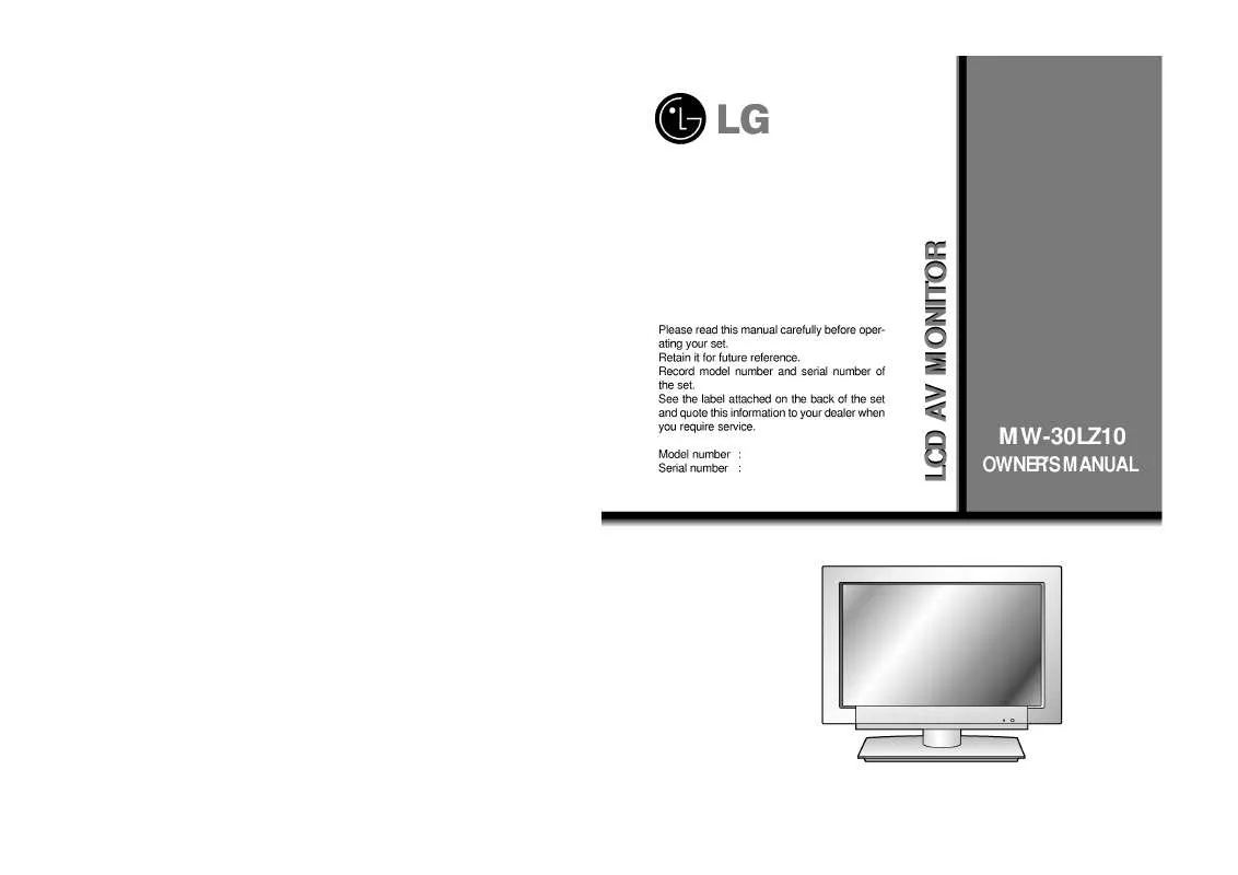 Mode d'emploi LG MW-30LZ10