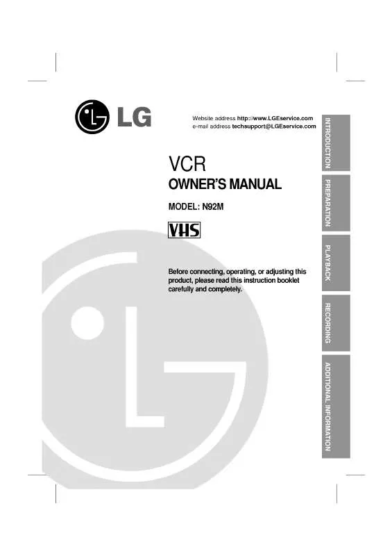 Mode d'emploi LG N92M