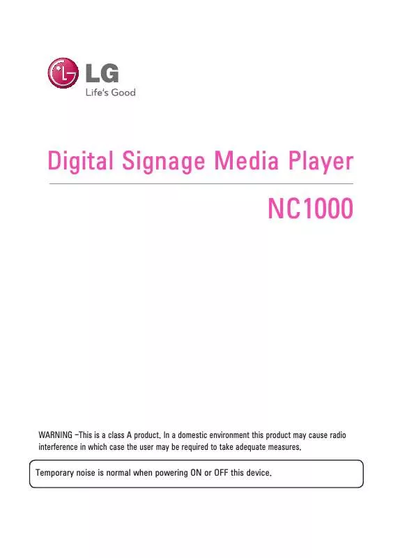 Mode d'emploi LG NC1000