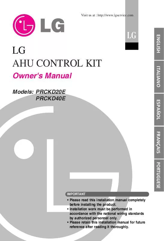 Mode d'emploi LG PRCKD20E