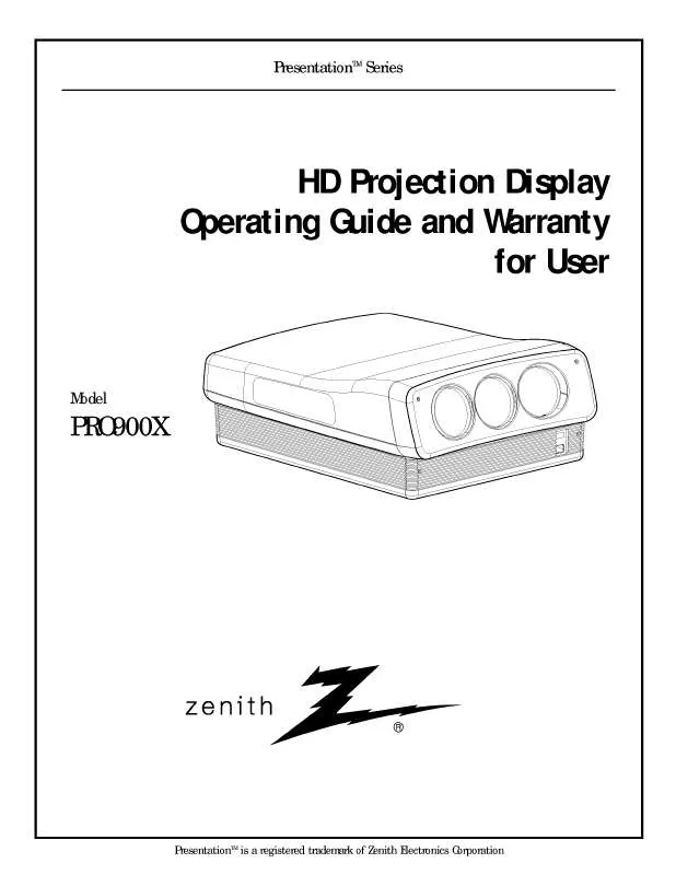 Mode d'emploi LG PRO900X