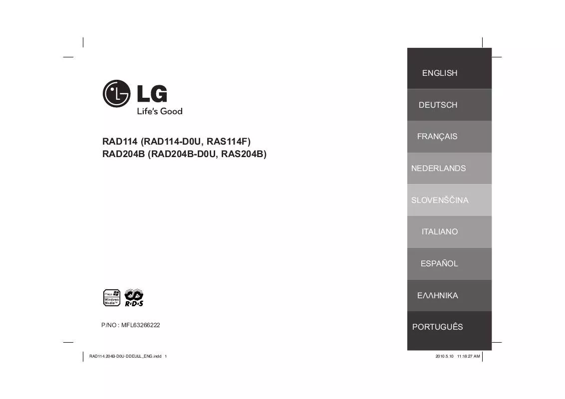 Mode d'emploi LG RAD-204B